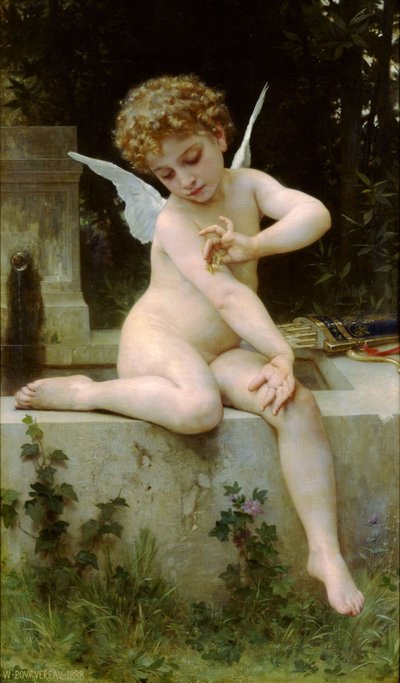 Cupido met een Vlinder door William Adolphe Bouguereau